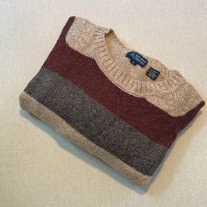 Dad’s, Men’s Bay Area Traders XL, Grandpa Sweater, Tan, gray, red, Wool Acrylic